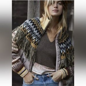 Free People, we the free, Riley swit bomber jacket, size small